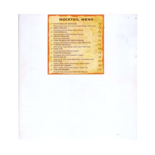 Mocktail menu | DOCX