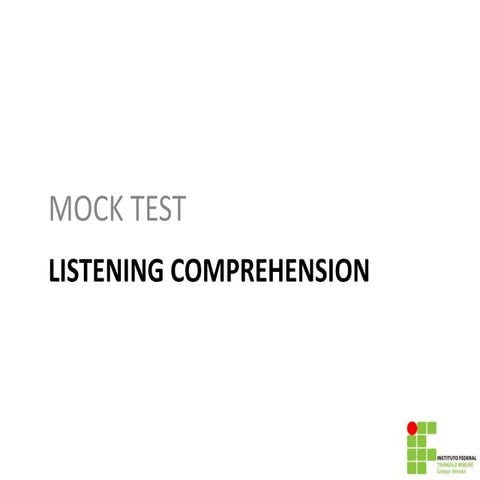 Mock Test Listening TOEFL ITP