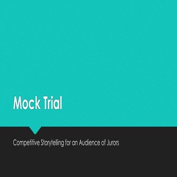 Mock trial as stroytelling
