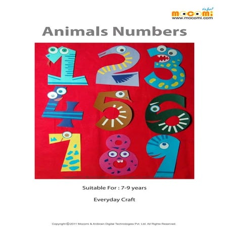 How to make Animal Numbers – Mocomi Kids