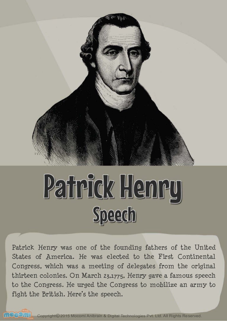 Patrick Henry Speech Inspirational Speech Mocomi Patrick Henry Speech Inspirational Speech Mocomi