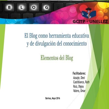 Elementos de un blog | PPTX