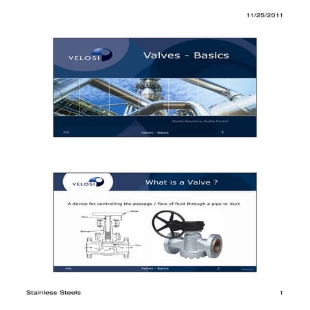 Basics of valves | PPTX