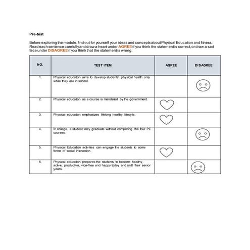 Physical Fitness module