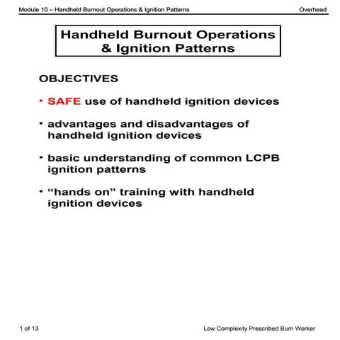 Mod 10 handheld ignition