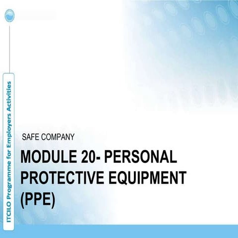 Personal Protective Equipment(PPE)