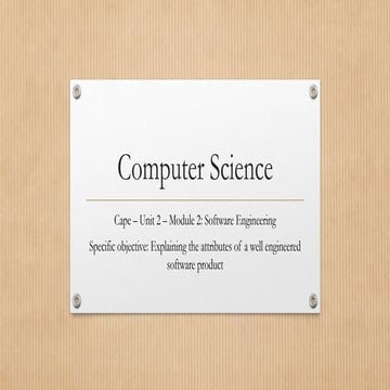 Attributes of 'well - engineered' software product