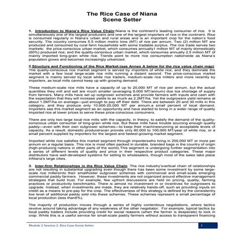 USAID Module 2: Rice Case Scene Setter
