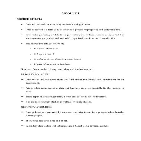 Data Collection And Analysis