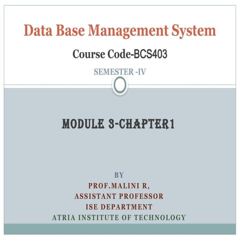 MOD 3 - Chap 1.pptx data Database Management System Vtu Module 3