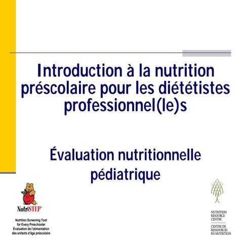 Module 3. Évaluation nutritionnelle des enfants