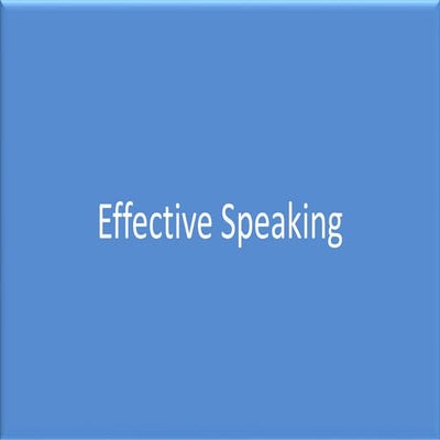 Mod 3 speaking skills