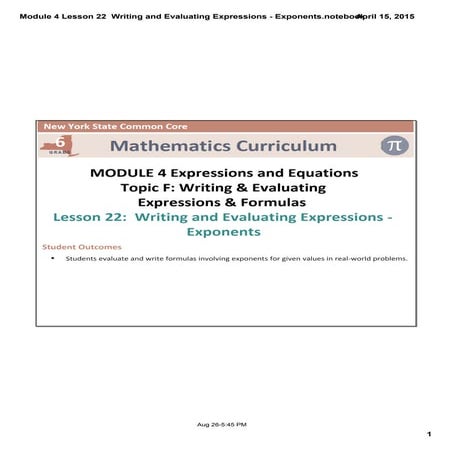 Module 4 lesson 22 | PDF