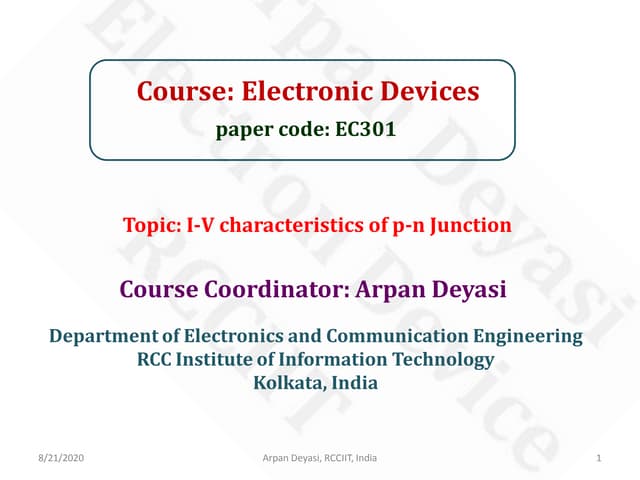 I V Characteristics Of P N Junction Diode Pdf I V Characteristics Of P N Junction Diode Pdf