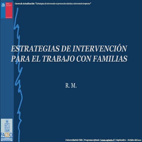 Estrategias de intervención para el trabajo con familias