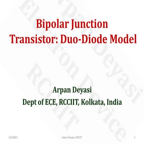 Duo-diode Models of BJT
