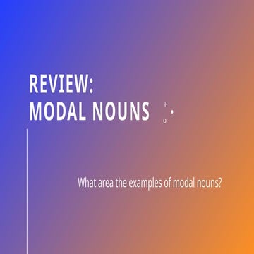 MODAL ADVERBS (GRADE 9) MODAL ADVERBS (GRADE 9) | PPTX