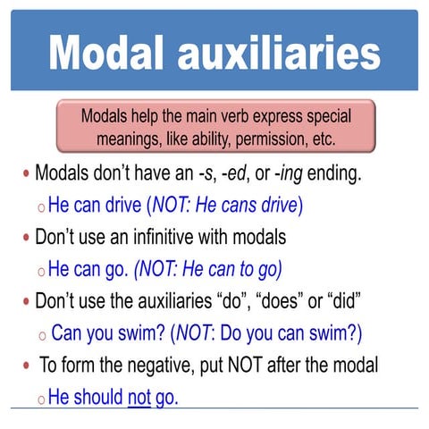 Modal auxiliaries