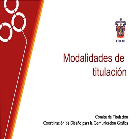 Modalidades de titulación tesis i