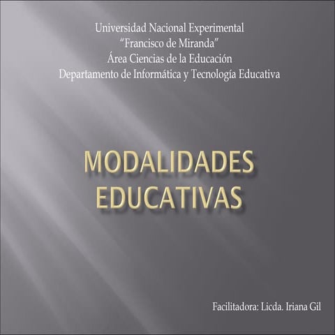 Modalidades Educativas