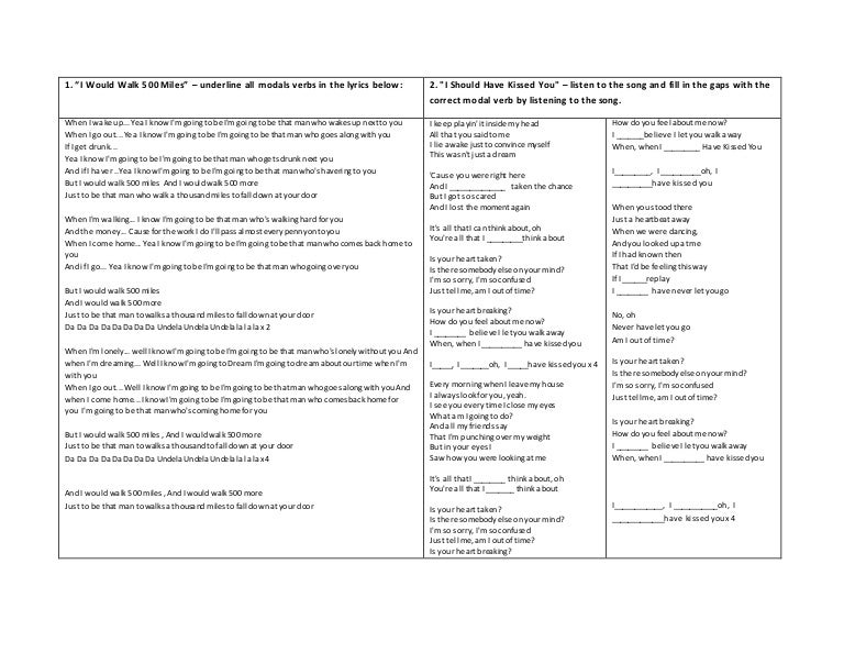 Thousand Miles Lyrics Proclaimers thousand miles lyrics proclaimers