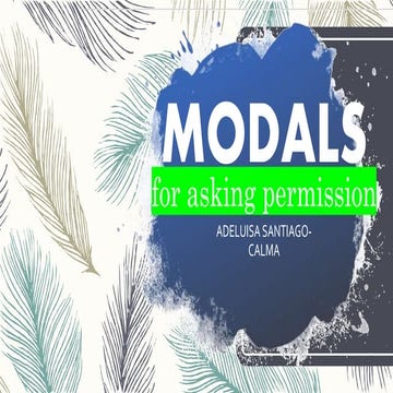 Modals expressing permission