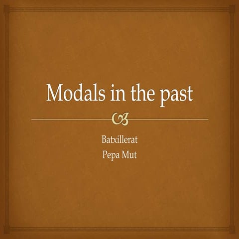 Modals in the past