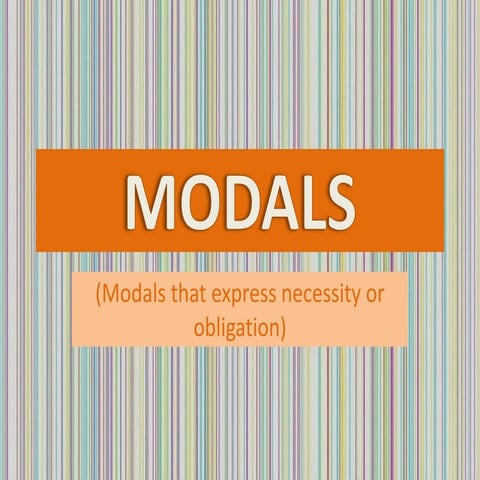 Modals of Obligation