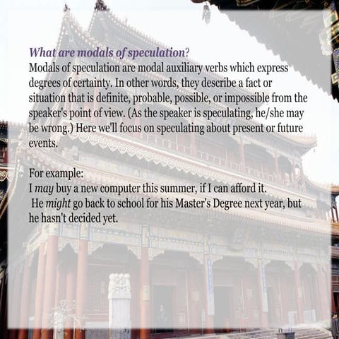 Modals of speculation | PPTX