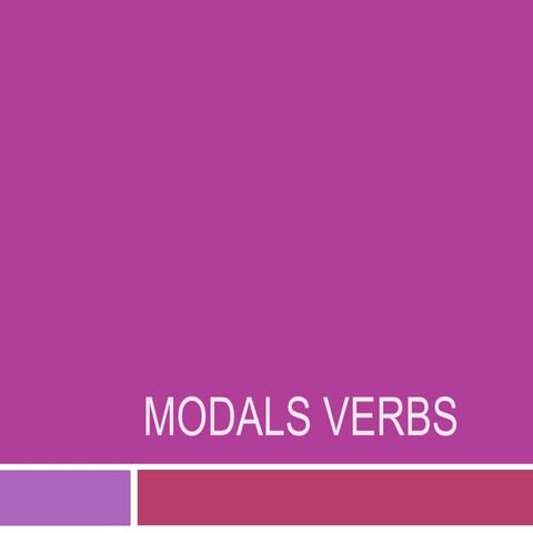Modals verbs