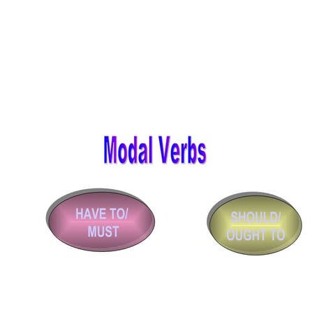 Modal Vbs To Express Obligation Blog