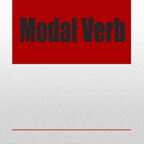 Modal verb