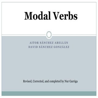Modal verbs