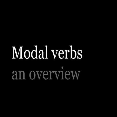 Modal verbs
