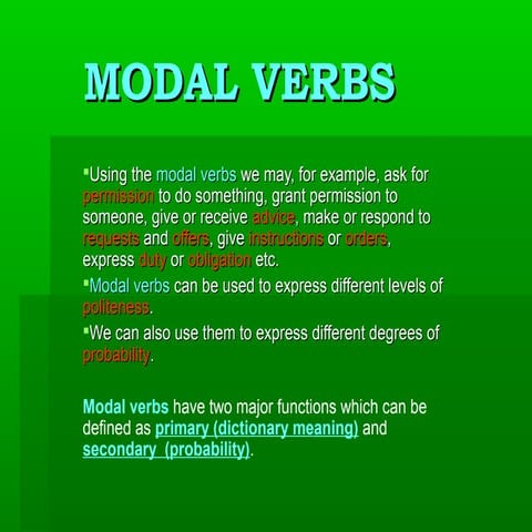 Modal verbs