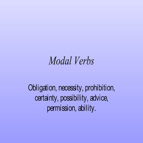Modal verbs