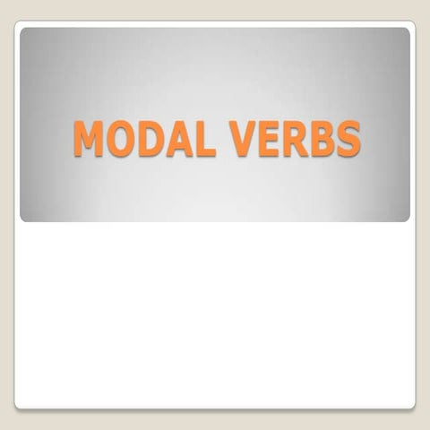Modal verbs