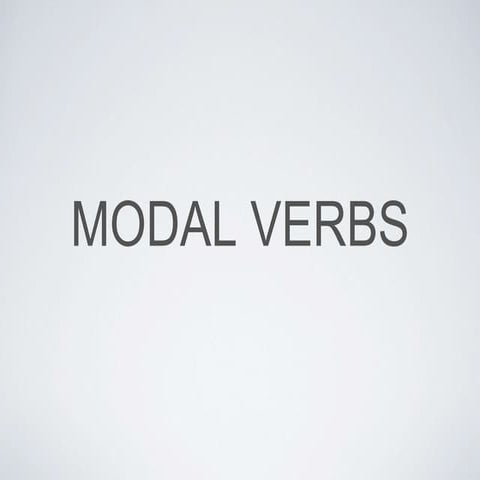 Modal verbs