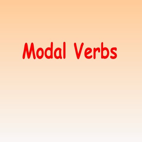 Modal verbs