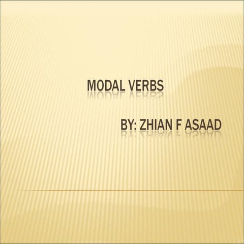 Modal verbs