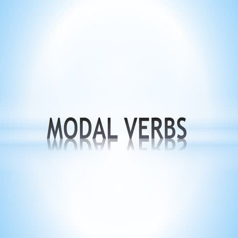 Modal verbs