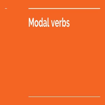Modal verbs (1)