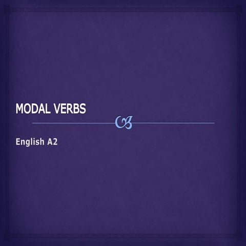 Modal verbs A2
