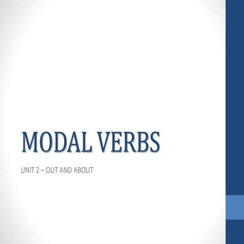 Modal verbs for upper secondary