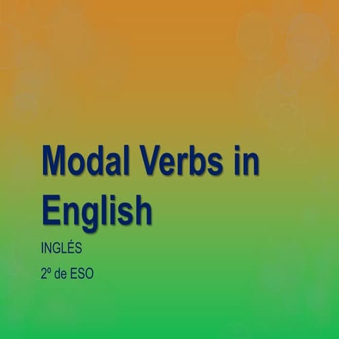 Modal verbs in english