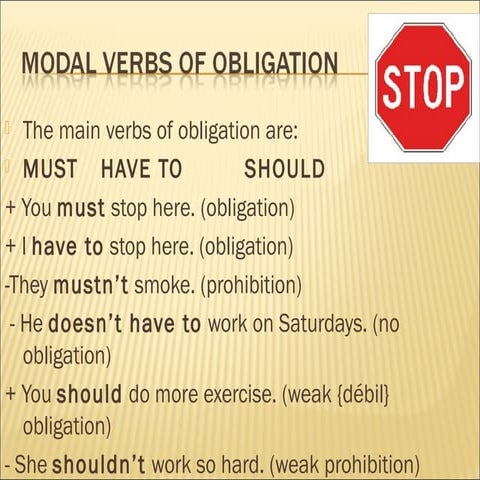 Modal verbs of obligation