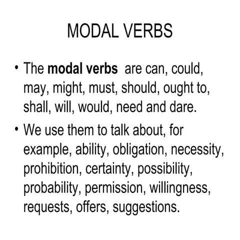 Modal verbs short