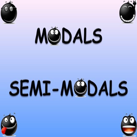 Semi modal verbs- Quazi modals | PPTX