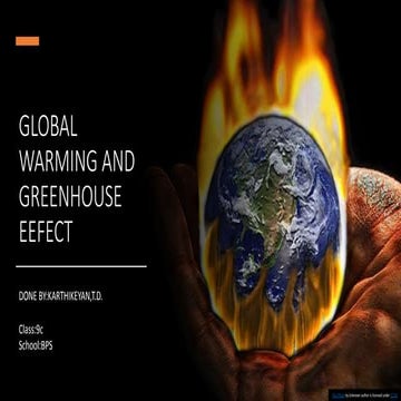 global warming and greenhouse effect