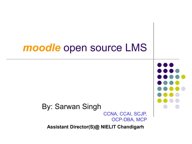 Moddle walkthrough